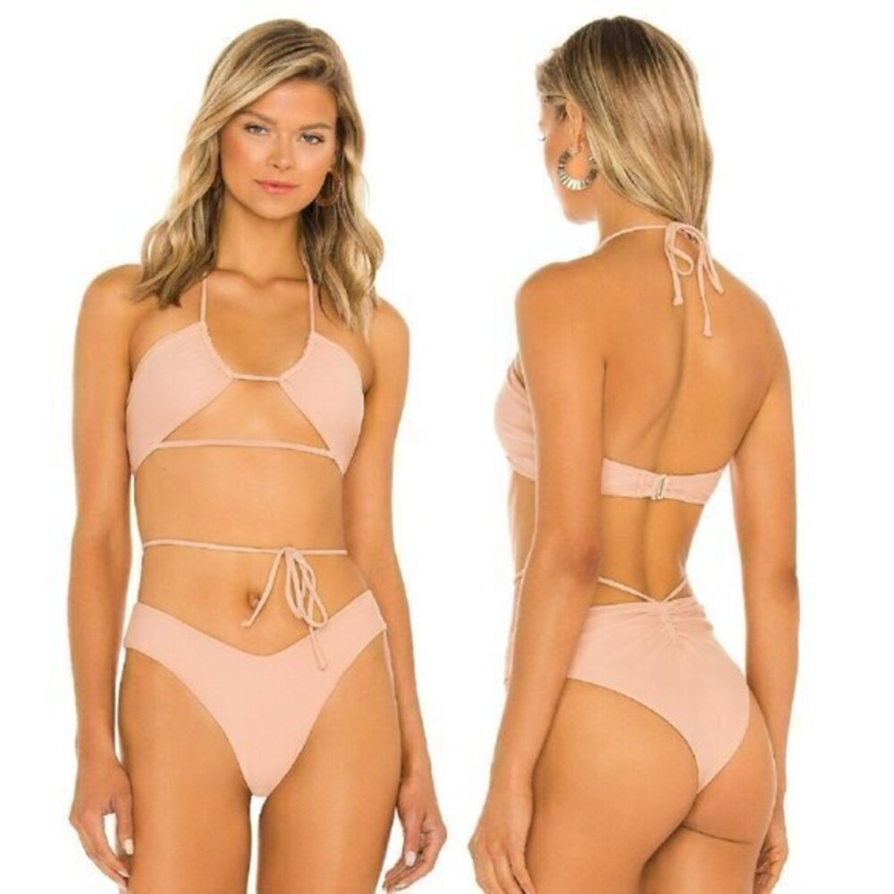 Lovers and Friends Bode Bikini Set in Tan